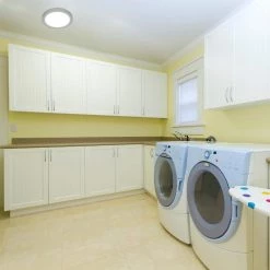 11 in. 12.5-Watt Dimmable White Integrated LED Edge-Lit Round Flat Panel Flush Mount Ceiling Light Color Changing by Commercial Electric 14 11 in. 12.5-Watt Dimmable White Integrated LED Edge-Lit Round Flat Panel Flush Mount Ceiling Light Color Changing by Commercial Electric -OCTO LIGHTS Shop white commercial electric led panel lights 74210 hd a0 1000