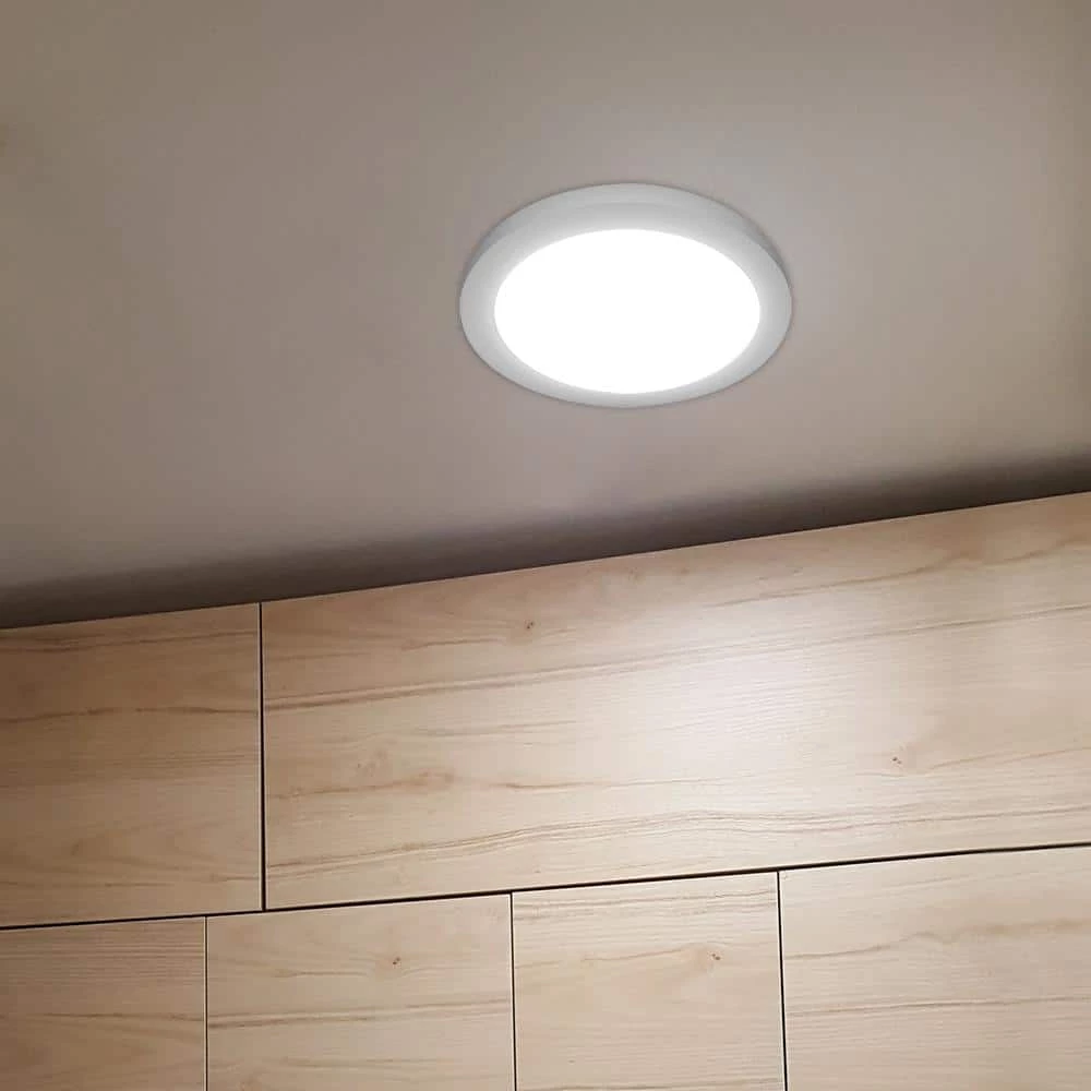 15 in. 22.5-Watt White Integrated LED 1650 Lumens Edge-Lit Round Flat Panel Flush Mount Ceiling Light w/Color Changing by Commercial Electric 12 15 in. 22.5-Watt White Integrated LED 1650 Lumens Edge-Lit Round Flat Panel Flush Mount Ceiling Light w/Color Changing by Commercial Electric - Image 10