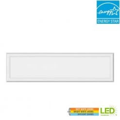 1 ft. x 4 ft. 50W Dimmable White Integrated LED Edge-Lit Deco Flat Panel Flush Mount Ceiling Light with CCT by Commercial Electric -OCTO LIGHTS Shop white commercial electric led panel lights 74218 hd 77 1000