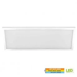 1 ft. x 4 ft. 50-Watt 4000 Lumens White Dimmable Integrated LED Edge-Lit Flat Panel Flush Mount Light Color Changing CCT by Commercial Electric -OCTO LIGHTS Shop white commercial electric led panel lights fp1x4 4wy wh hdt c3 1000
