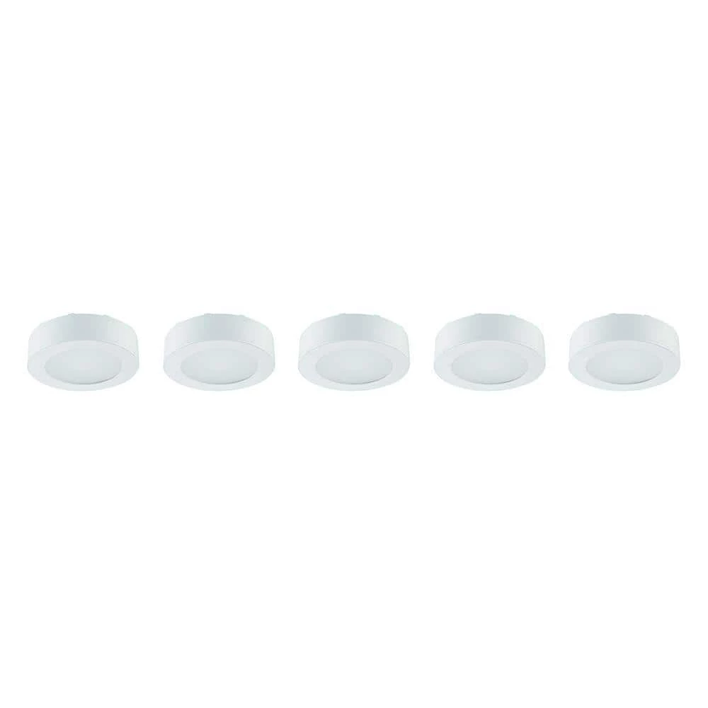 5-Light LED White AC Puck Light Kit by Commercial Electric 3 5-Light LED White AC Puck Light Kit by Commercial Electric