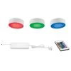 Plug-in 3-Light LED RGBW Puck Light with Color Changing by Commercial Electric -OCTO LIGHTS Shop white commercial electric puck lights 21393kit wh 64 1000