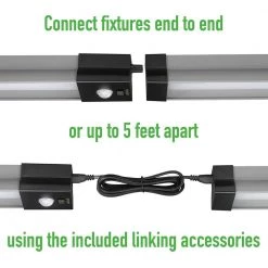 40 in. 64-Watt Equivalent Black Brushed Nickel PIR Motion Sensor LED Shop Light Linkable with Motion Timer 3000 Lumens by Commercial Electric 21 40 in. 64-Watt Equivalent Black Brushed Nickel PIR Motion Sensor LED Shop Light Linkable with Motion Timer 3000 Lumens by Commercial Electric -OCTO LIGHTS Shop white commercial electric shop lights 55701191 c3 1000