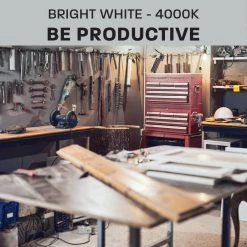 3 ft. 1-Light 30-Watt Integrated LED White Utility Shop Light with Power Cord by Commercial Electric -OCTO LIGHTS Shop white commercial electric shop lights shop 3x1 840 hd 31 1000