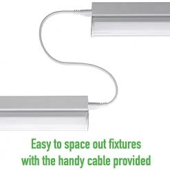 Plug In or Direct Wire Power Connection 4 ft. White 4000K Integrated LED Strip Light (with Power Cord and Linking Cord) by Commercial Electric -OCTO LIGHTS Shop white commercial electric strip light fixtures 54261141 1d 1000