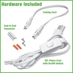 4 ft. 32-Watt Equivalent Color Selectable Linkable Plug-in Hardwire Integrated LED White Strip Light Fixture 1800 Lumens by Commercial Electric -OCTO LIGHTS Shop white commercial electric strip light fixtures 54261291 c3 1000