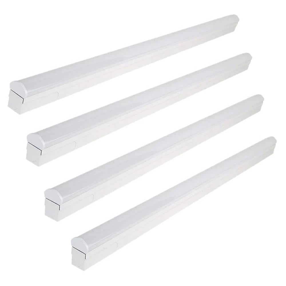4 ft. 64-Watt Equivalent Integrated LED White Strip Light Fixture 3600 Lumens 4000K Bright White (4-Pack) by Commercial Electric 3 4 ft. 64-Watt Equivalent Integrated LED White Strip Light Fixture 3600 Lumens 4000K Bright White (4-Pack) by Commercial Electric