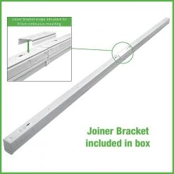 Commercial 8 ft. (Two 4ft.) 440 Watt Equivalent Integrated LED White Multi-Volt Strip Light Fixture 11000 Lumen (4-Pack) by Commercial Electric -OCTO LIGHTS Shop white commercial electric strip light fixtures 54598191 a 4pk 1d 1000
