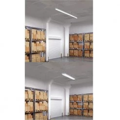 Commercial 8 ft. (Two 4ft.) 440 Watt Equivalent Integrated LED White Multi-Volt Strip Light Fixture 11000 Lumen (4-Pack) by Commercial Electric -OCTO LIGHTS Shop white commercial electric strip light fixtures 54598191 a 4pk 44 1000