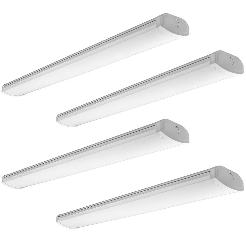 Low Profile 40 in. Integrated LED White Strip Light Fixture 2600 Lumens Color Selectable Dimmable (4-Pack) by Commercial Electric 3 Low Profile 40 in. Integrated LED White Strip Light Fixture 2600 Lumens Color Selectable Dimmable (4-Pack) by Commercial Electric