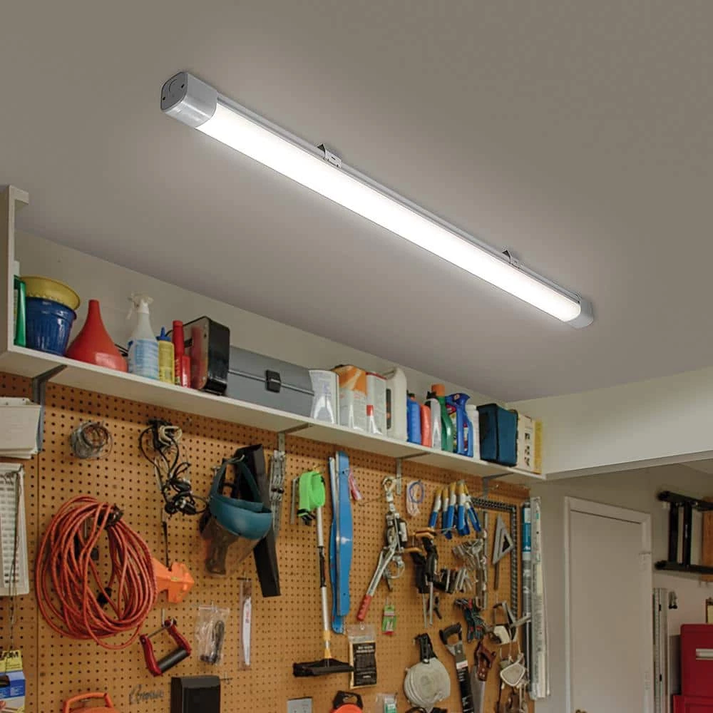 4 ft. 32-Watt Integrated LED Gray Vapor Tight Strip Light Fixture Plug-in Direct Wire IP65 Rated Dust Moisture Proof by Commercial Electric 10 4 ft. 32-Watt Integrated LED Gray Vapor Tight Strip Light Fixture Plug-in Direct Wire IP65 Rated Dust Moisture Proof by Commercial Electric - Image 8