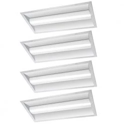 4 ft. x 2 ft. 100-Watt Equivalent Integrated LED White Retrofit Troffer Kit 4000K Bright White 5000 Lumens (4-Pack) by Commercial Electric