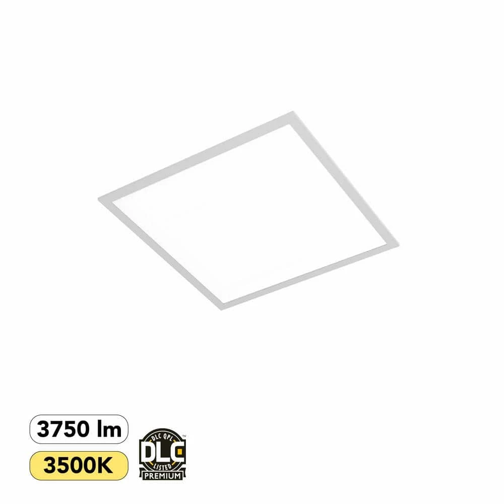 2 ft. x 2 ft. 250-Watt Equivalent White Integrated LED Backlit Troffer, 3750 Lumens, 3500K Warm White by Commercial Electric 3 2 ft. x 2 ft. 250-Watt Equivalent White Integrated LED Backlit Troffer, 3750 Lumens, 3500K Warm White by Commercial Electric
