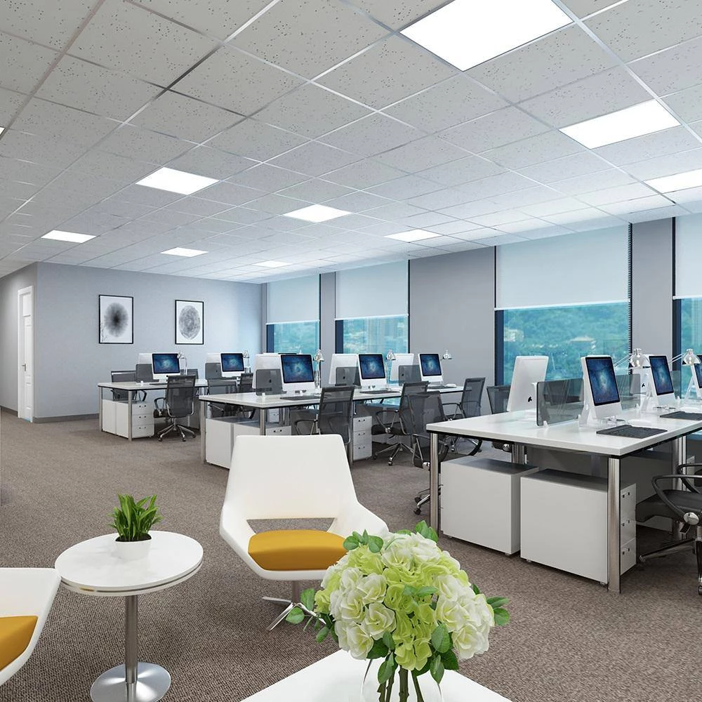 2 ft. x 2 ft. 250-Watt Equivalent White Integrated LED Backlit Troffer, 3750 Lumens, 3500K Warm White by Commercial Electric 4 2 ft. x 2 ft. 250-Watt Equivalent White Integrated LED Backlit Troffer, 3750 Lumens, 3500K Warm White by Commercial Electric - Image 2