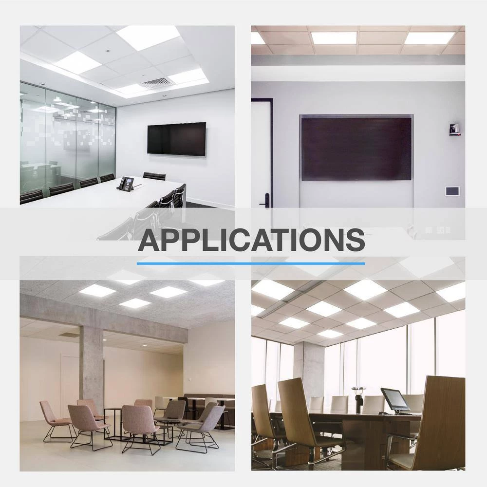 2 ft. x 2 ft. 250-Watt Equivalent White Integrated LED Backlit Troffer, 3750 Lumens, 3500K Warm White by Commercial Electric 14 2 ft. x 2 ft. 250-Watt Equivalent White Integrated LED Backlit Troffer, 3750 Lumens, 3500K Warm White by Commercial Electric - Image 12