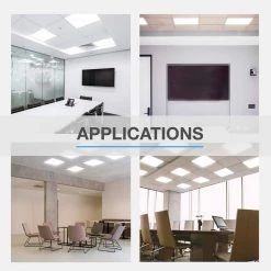 2 ft. x 2 ft. 250-Watt Equivalent Integrated LED White Backlit Troffer, 3825 Lumens, 4000K Bright White (12-Pack) by Commercial Electric -OCTO LIGHTS Shop white commercial electric troffers blp 22 u p 30 40k 80 d 12pk fa 1000