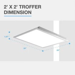 2 ft. x 2 ft. 250-Watt Equivalent Integrated LED White Backlit Troffer, 3825 Lumens, 4000K Bright White (6-Pack) by Commercial Electric 19 2 ft. x 2 ft. 250-Watt Equivalent Integrated LED White Backlit Troffer, 3825 Lumens, 4000K Bright White (6-Pack) by Commercial Electric -OCTO LIGHTS Shop white commercial electric troffers blp 22 u p 30 40k 80 d 6pk 4f 1000