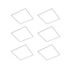 2 ft. x 2 ft. 250-Watt Equivalent Integrated LED White Backlit Troffer, 3825 Lumens, 4000K Bright White (6-Pack) by Commercial Electric