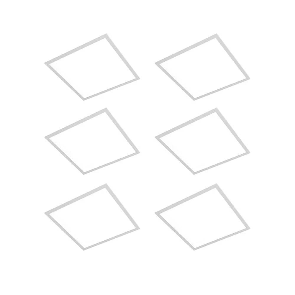 2 ft. x 2 ft. 250-Watt Equivalent Integrated LED White Backlit Troffer, 3825 Lumens, 4000K Bright White (6-Pack) by Commercial Electric 3 2 ft. x 2 ft. 250-Watt Equivalent Integrated LED White Backlit Troffer, 3825 Lumens, 4000K Bright White (6-Pack) by Commercial Electric