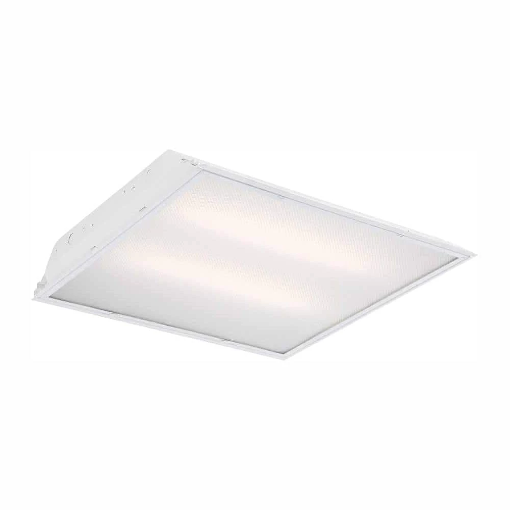 2 ft. x 2 ft. 96-Watt Equivalent Integrated LED White Troffer, 4000K by Commercial Electric 3 2 ft. x 2 ft. 96-Watt Equivalent Integrated LED White Troffer, 4000K by Commercial Electric