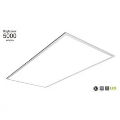 5000 Lumens 2 ft. x 4 ft. White Integrated LED Flat Panel Troffer by Commercial Electric