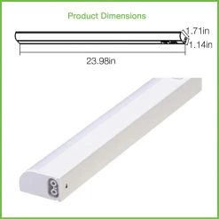 24 in. 11-Watt Plug-In Color Changing LED Under Cabinet Light 3-Position Switch Linkable 700 Lumens Cords Included by Commercial Electric -OCTO LIGHTS Shop white commercial electric under cabinet lights 54194202 1f 1000