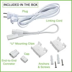 24 in. 11-Watt Plug-In Color Changing LED Under Cabinet Light 3-Position Switch Linkable 700 Lumens Cords Included by Commercial Electric -OCTO LIGHTS Shop white commercial electric under cabinet lights 54194202 44 1000