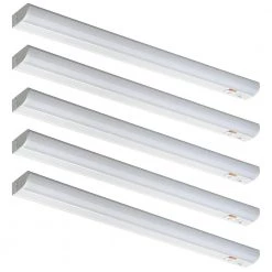 24 in. 11-Watt Plug-In Color Changing LED Under Cabinet Light 3-Position Switch Linkable 700 Lumens (5-Pack) by Commercial Electric