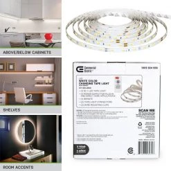 16 ft. LED Tunable White Tape Light Kit- Under Cabinet Light by Commercial Electric -OCTO LIGHTS Shop white commercial electric under cabinet lights c421510 44 1000
