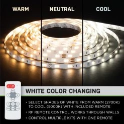 16 ft. LED Tunable White Tape Light Kit- Under Cabinet Light by Commercial Electric -OCTO LIGHTS Shop white commercial electric under cabinet lights c421510 4f 1000