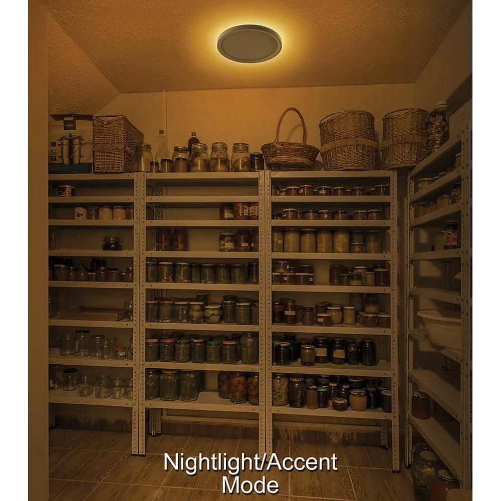 9 inch Color Selectable LED Flush Mount w/ Night Light Feature Optional White and Oil Rubbed Bronze Trim Rings by Commercial Electric 11 9 inch Color Selectable LED Flush Mount w/ Night Light Feature Optional White and Oil Rubbed Bronze Trim Rings by Commercial Electric - Image 9
