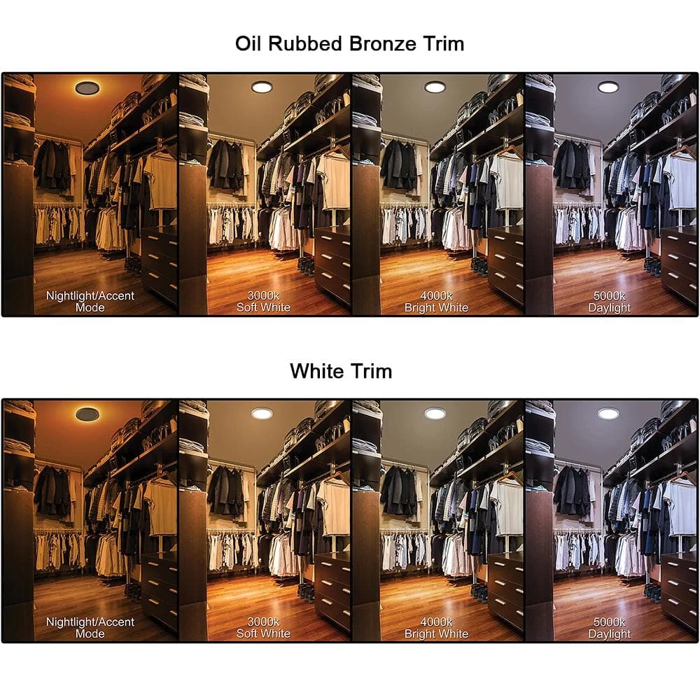 9 inch Color Selectable LED Flush Mount w/ Night Light Feature Optional White and Oil Rubbed Bronze Trim Rings by Commercial Electric 5 9 inch Color Selectable LED Flush Mount w/ Night Light Feature Optional White and Oil Rubbed Bronze Trim Rings by Commercial Electric - Image 3