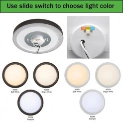 9 inch Color Selectable LED Flush Mount w/ Night Light Feature Optional White and Oil Rubbed Bronze Trim Rings by Commercial Electric 19 9 inch Color Selectable LED Flush Mount w/ Night Light Feature Optional White and Oil Rubbed Bronze Trim Rings by Commercial Electric -OCTO LIGHTS Shop white oil rubbed bronze commercial electric flush mount lights 56582112 66 1000