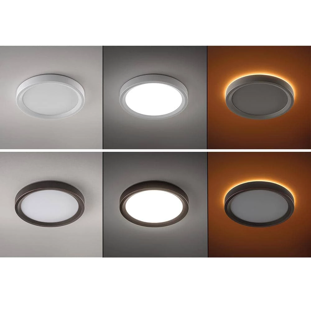 9 inch Color Selectable LED Flush Mount w/ Night Light Feature Optional White and Oil Rubbed Bronze Trim Rings by Commercial Electric 9 9 inch Color Selectable LED Flush Mount w/ Night Light Feature Optional White and Oil Rubbed Bronze Trim Rings by Commercial Electric - Image 7