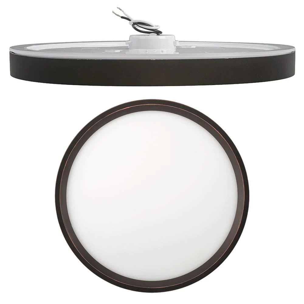 13 in. Color Selectable LED Flush Mount with Night Light Feature Optional White and Oil Rubbed Bronze Trim Rings by Commercial Electric 13 13 in. Color Selectable LED Flush Mount with Night Light Feature Optional White and Oil Rubbed Bronze Trim Rings by Commercial Electric - Image 11